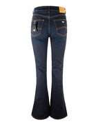 5 Pocket Wide Denim Blu
