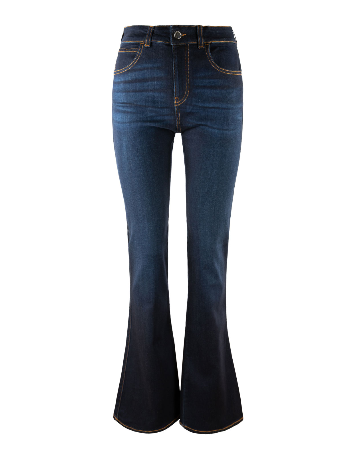 5 Pocket Wide Denim Blu