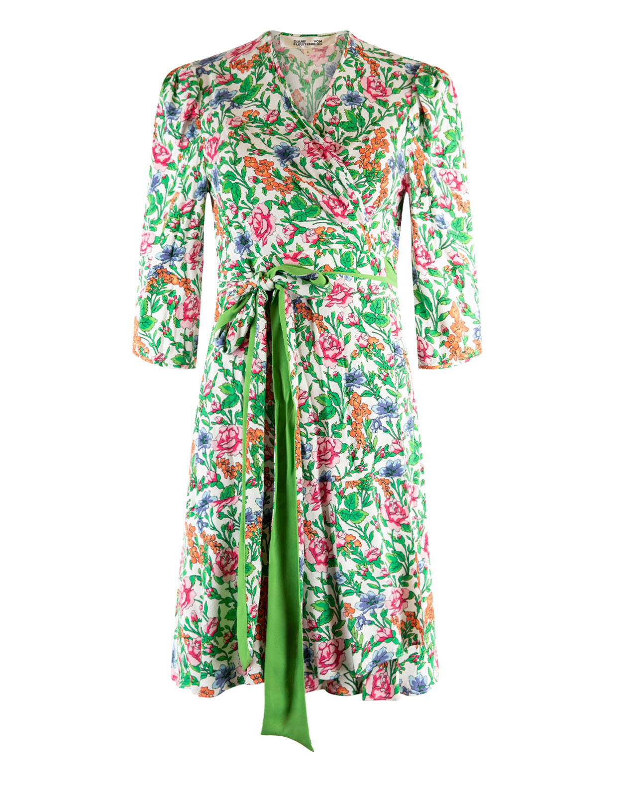 Charlene Short Dress Vintage Floral Ivory