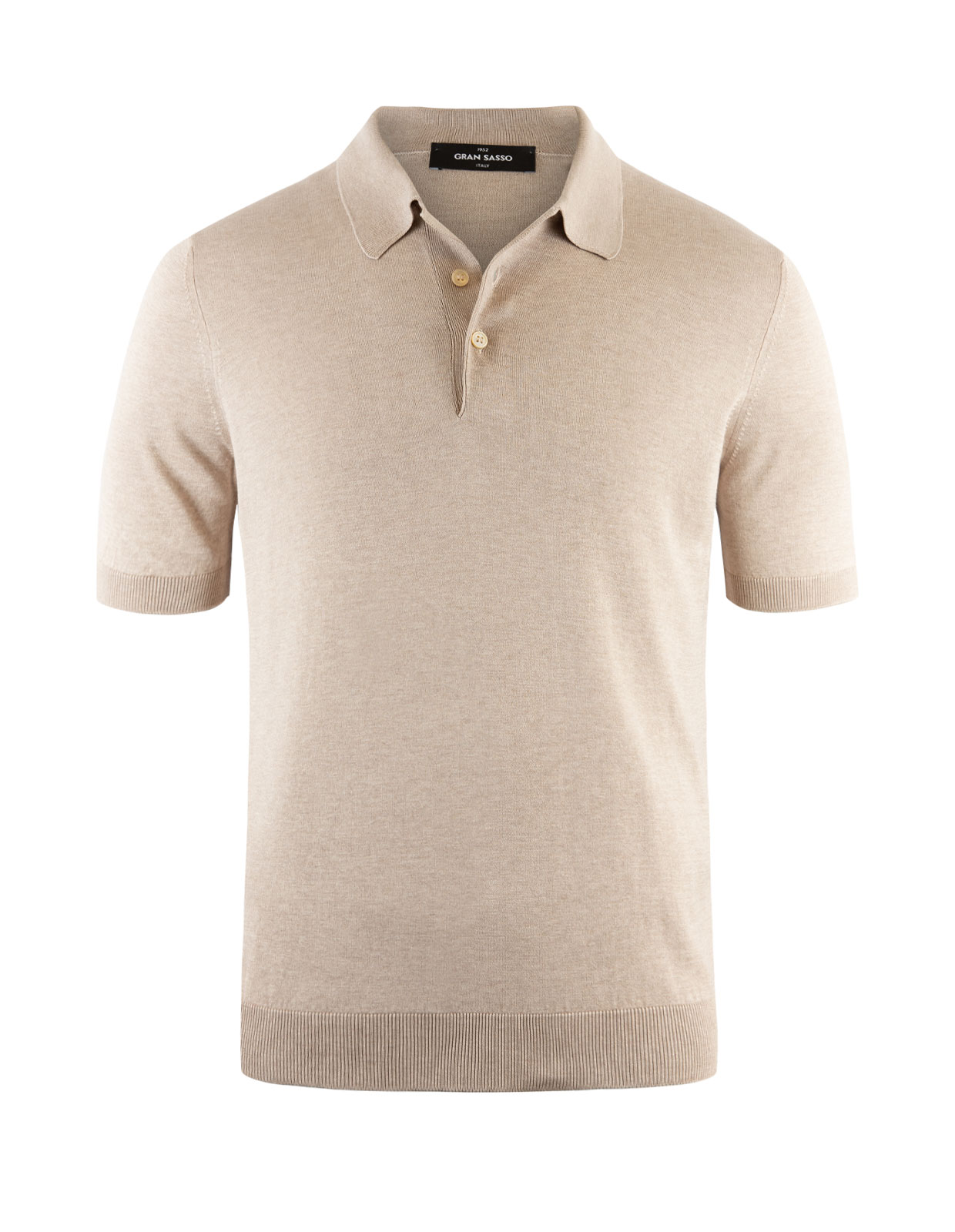 Luxury Silk Polo Shirt Taupe