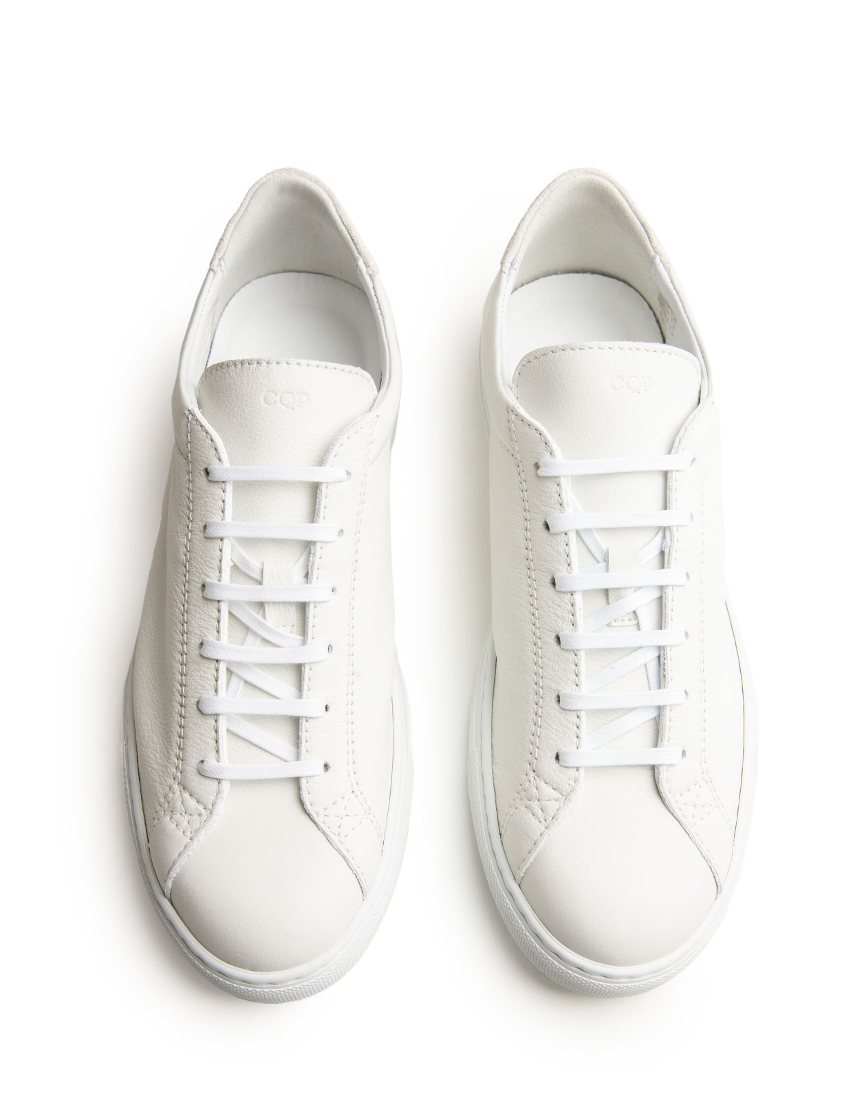 Racquet Unlined Leather Sneaker Vit