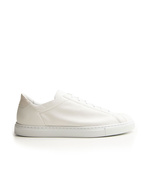Racquet Unlined Leather Sneaker White Stl 43