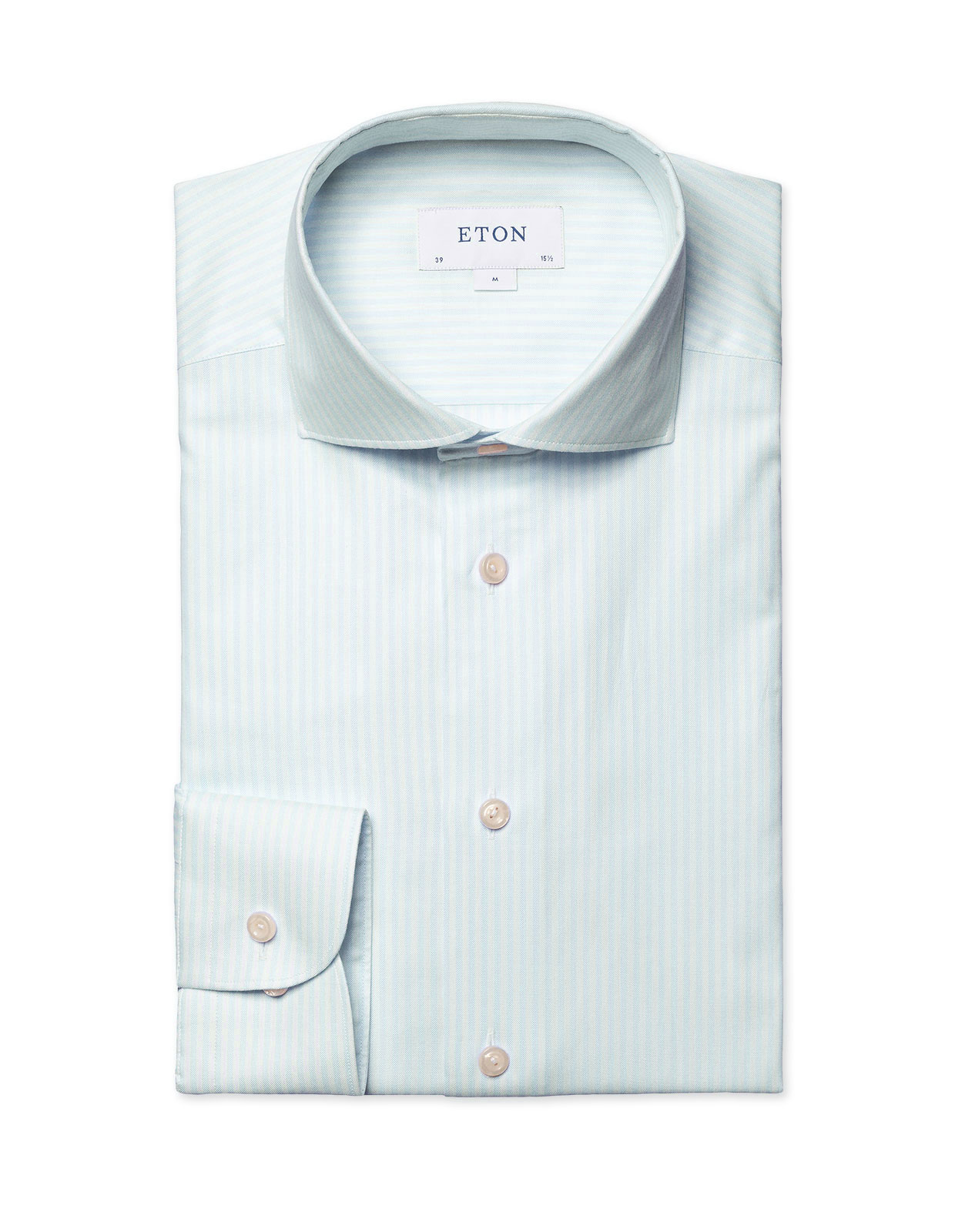 Slim Fit Bengal Striped Oxford Shirt Light Green