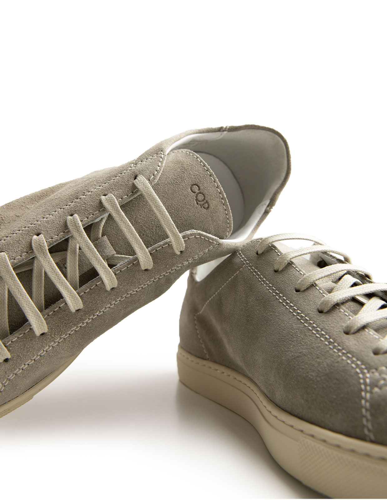 Racquet Unlined Leather Sneaker Sage