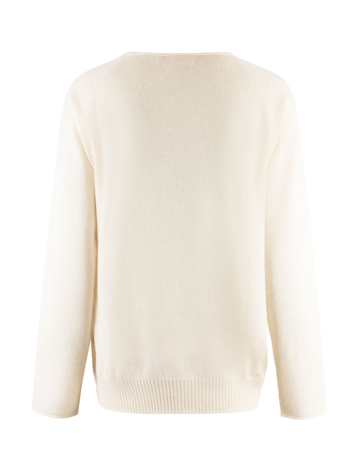 Oversized Cashmere V-Neck Beige