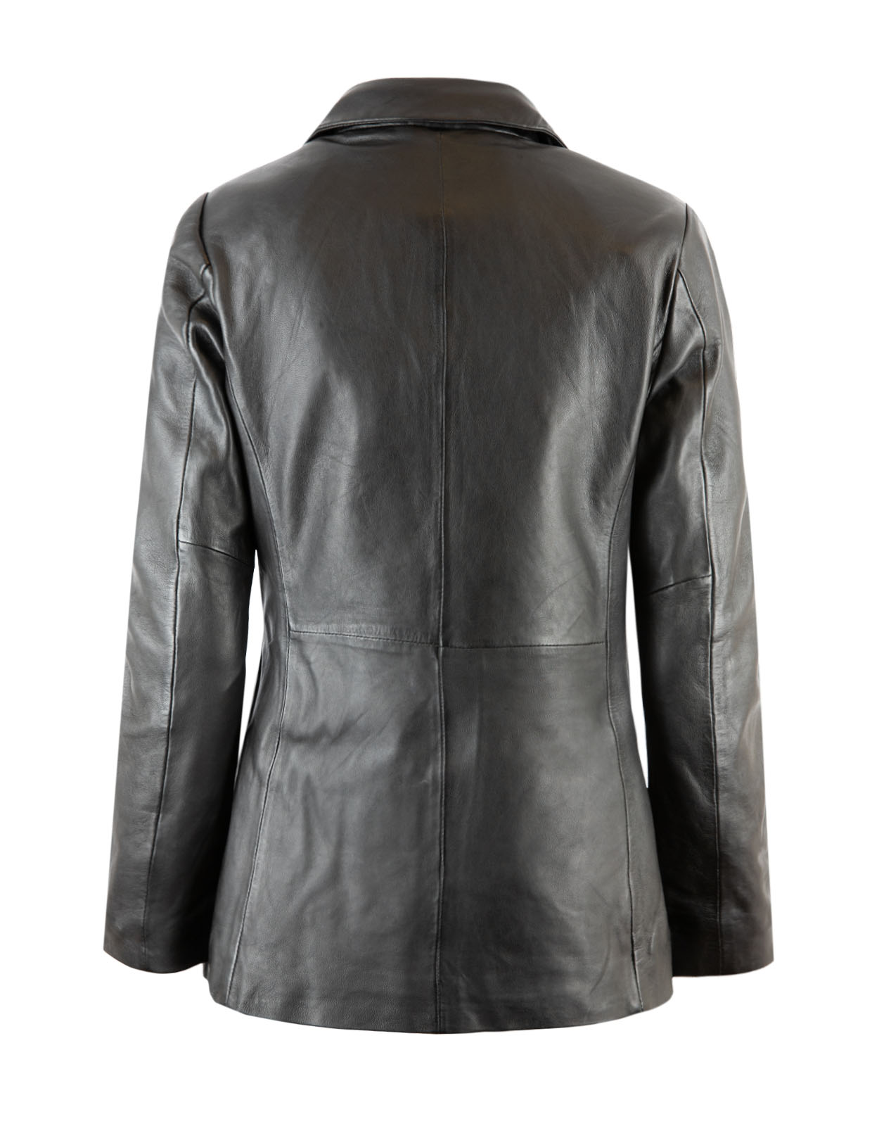 Lana Leather Blazer Black