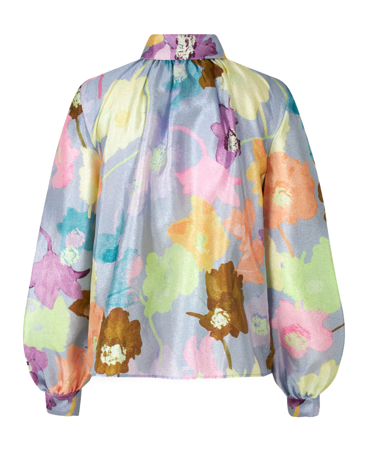 Ashley Printed Blouse Filigran Flower Blue