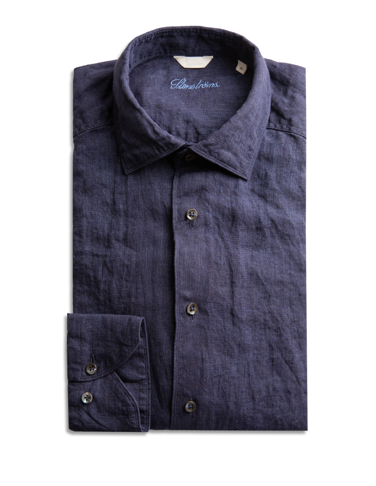 Slimline Linen Shirt Dark Navy