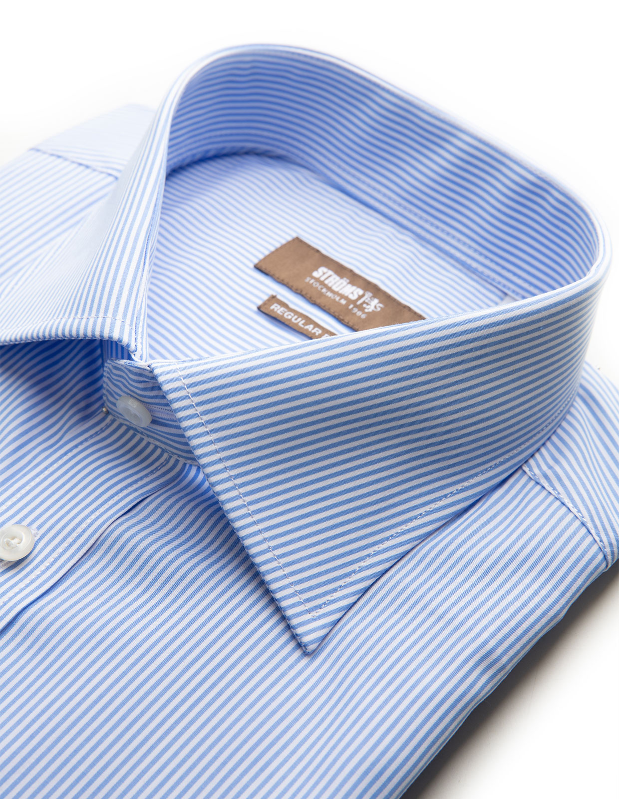 Regular Fit Travel Cotton Shirt Pinstripe Blue/White