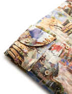 Slimline Printed Linen Shirt Beach Stl M