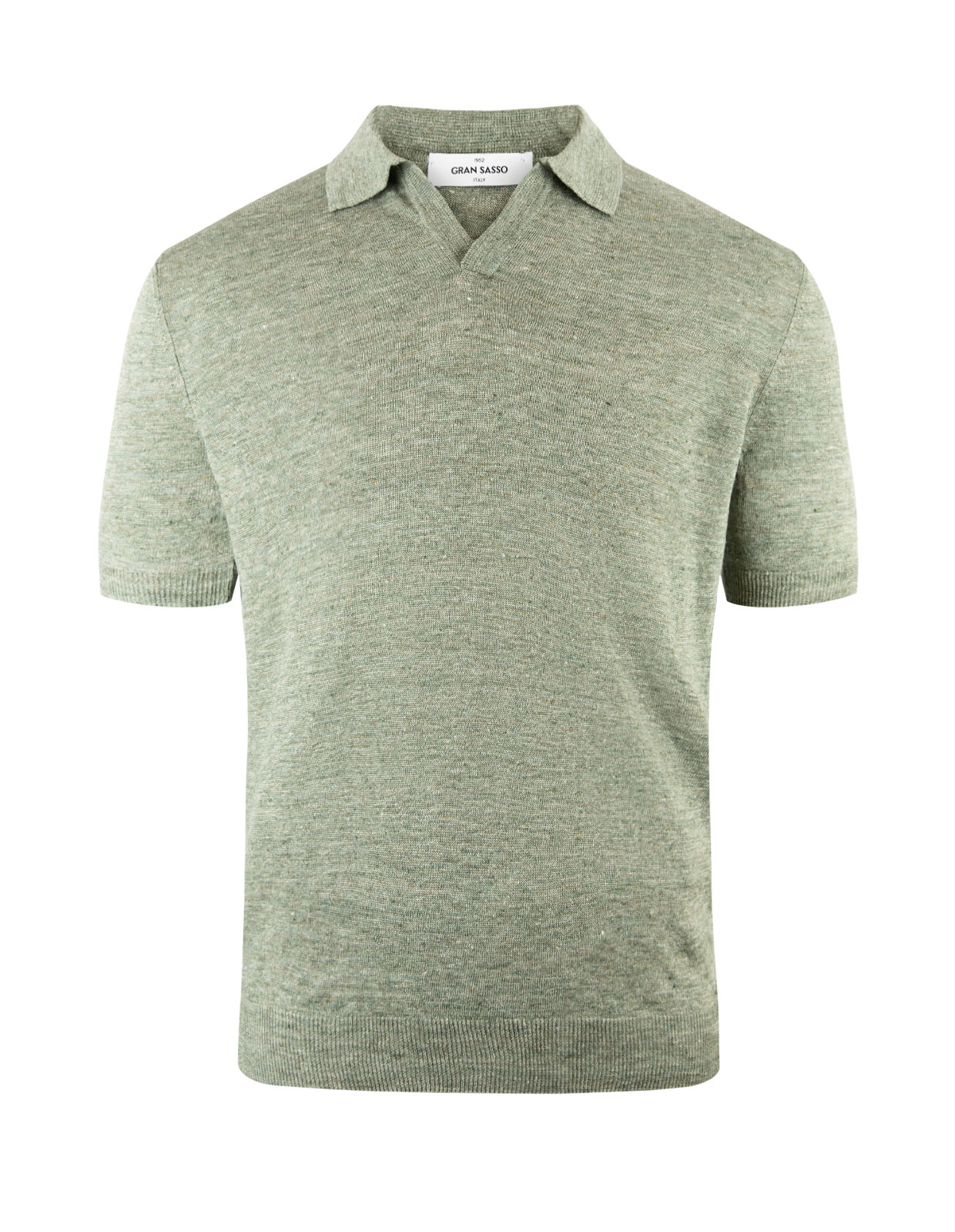 Linen Polo Shirt Green