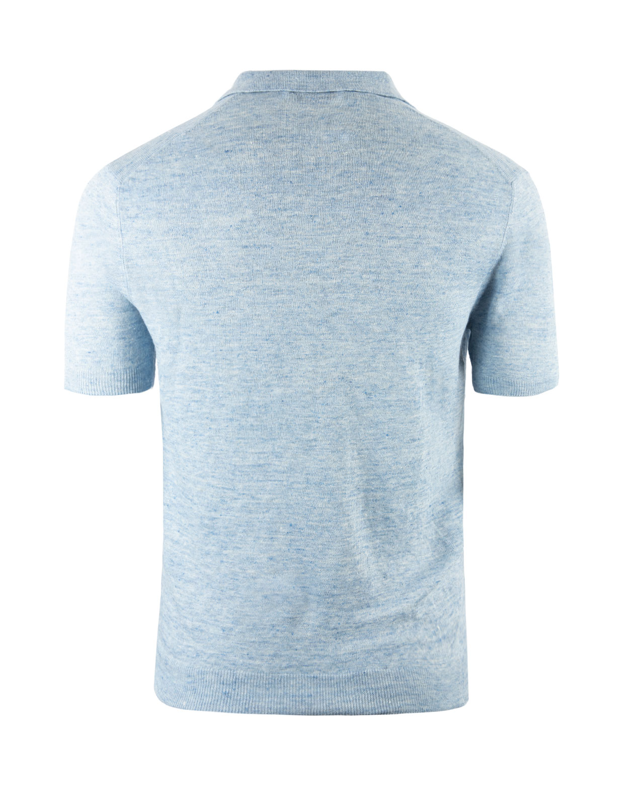Linen Polo Shirt Light Blue