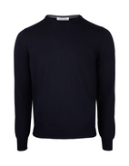 Fashion Fit Crew Neck Merino Pullover Navy