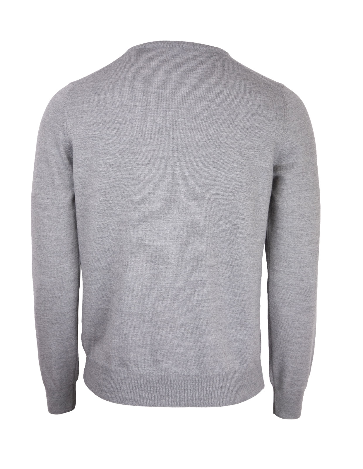 Fashion Fit Crew Neck Merino Pullover L.Grey Melange