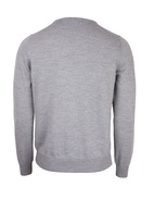 Fashion Fit Crew Neck Merino Pullover L.Grey Melange Stl 48