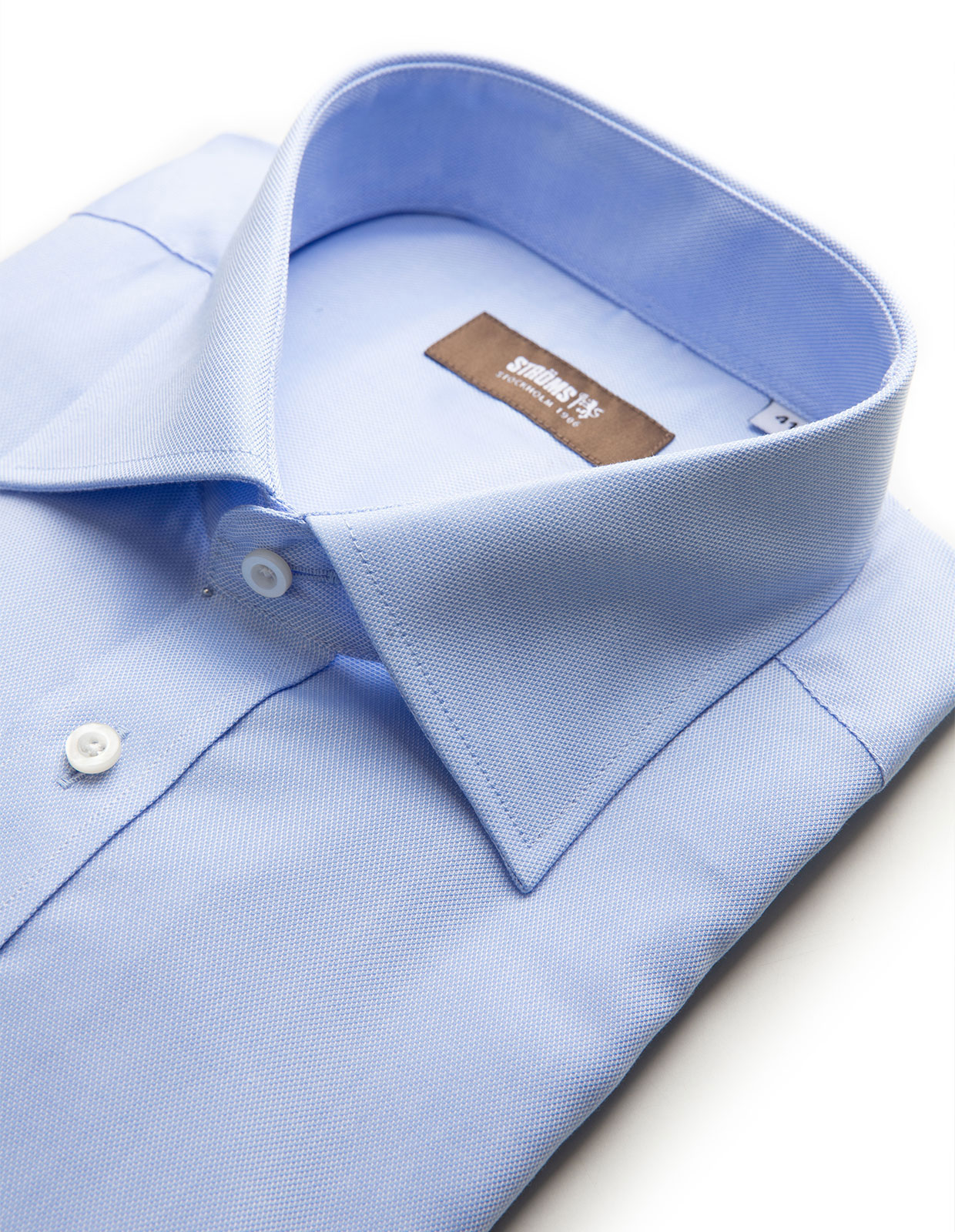 Slim Fit Skjorta Bomull Ljusblå Slim Fit Skjorta Bomull Ljusblå