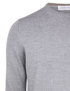 Fashion Fit Crew Neck Merino Pullover L.Grey Melange Stl 48