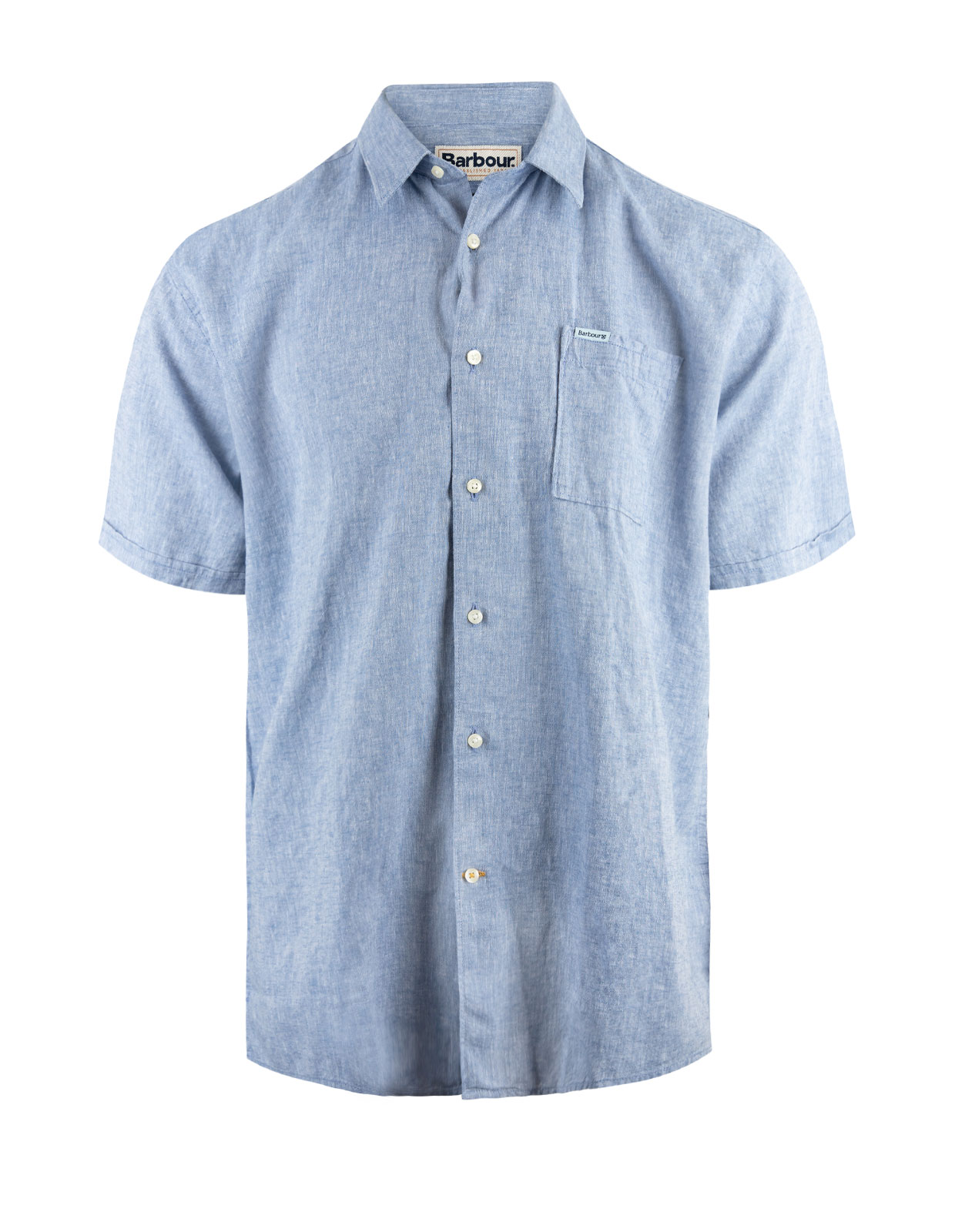 Nelson Kortärmad Skjorta Ljusblå