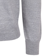 Fashion Fit Crew Neck Merino Pullover L.Grey Melange