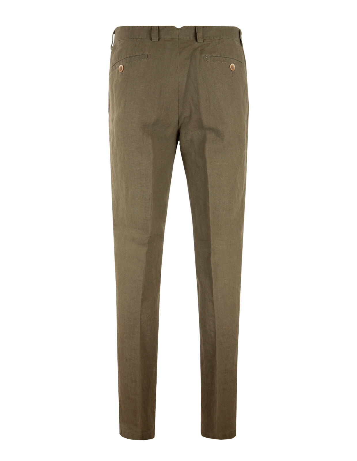 Linen Trousers Regular Fit Olive