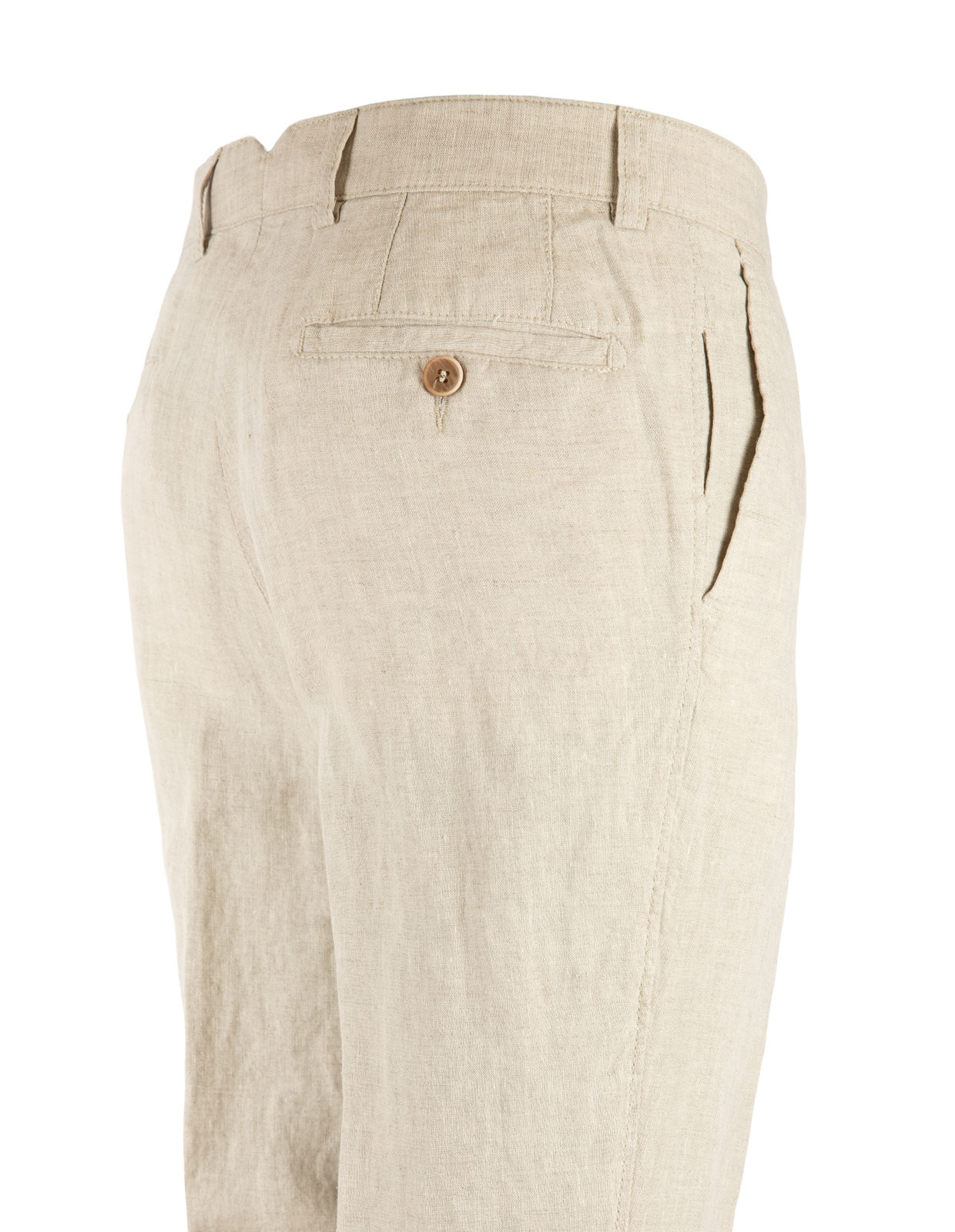 Linen Trousers Regular Fit Light Beige