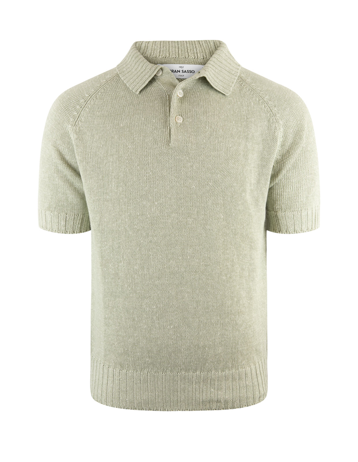 Chunky Knit Polo Shirt Mint