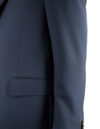 Leader Suit Hopsack Wool 120'S Navy Stl 100