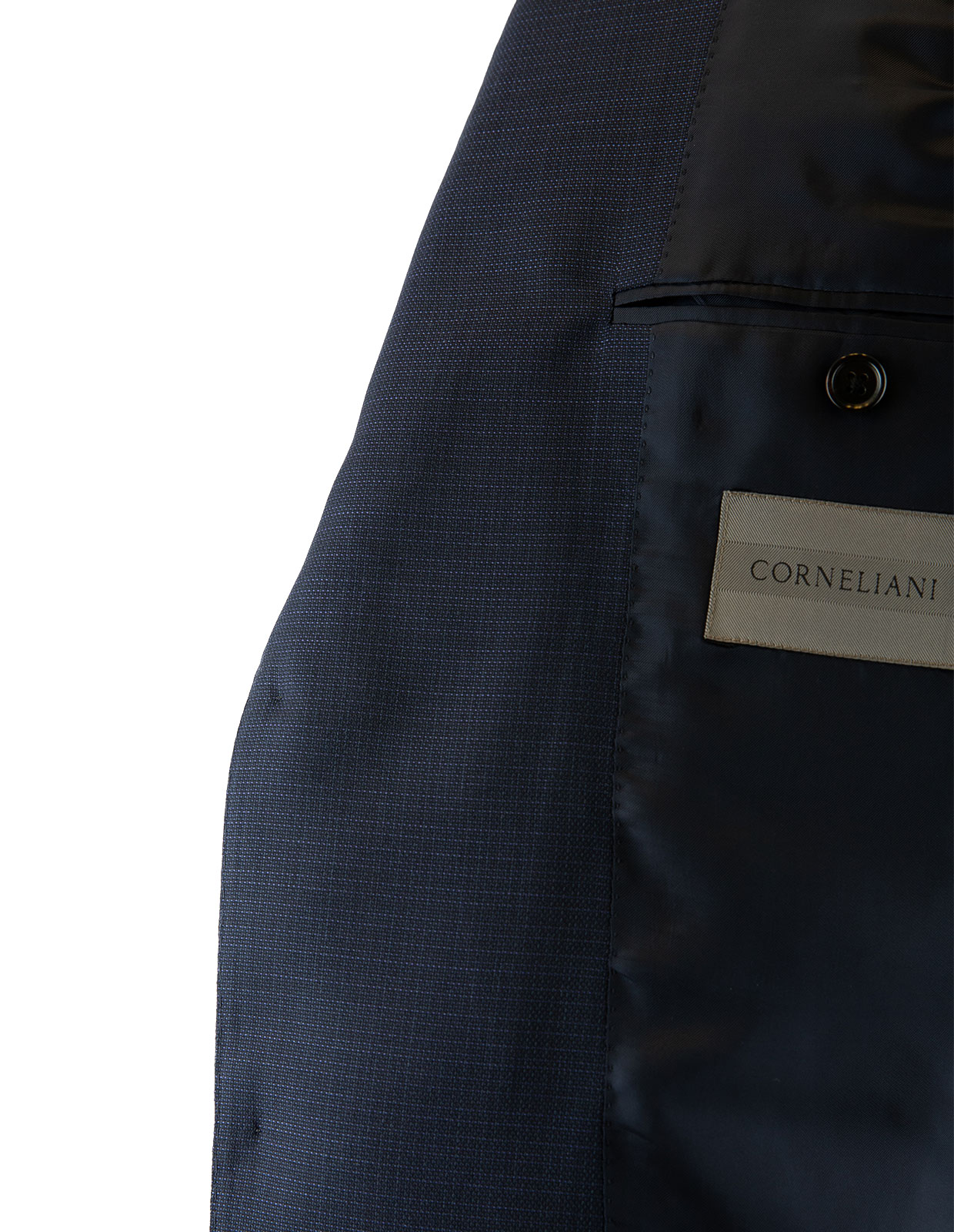 Leader Suit Hopsack Wool 120'S Navy