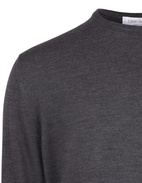 Fashion Fit Crew Neck Merino Pullover Charcoal Stl 48