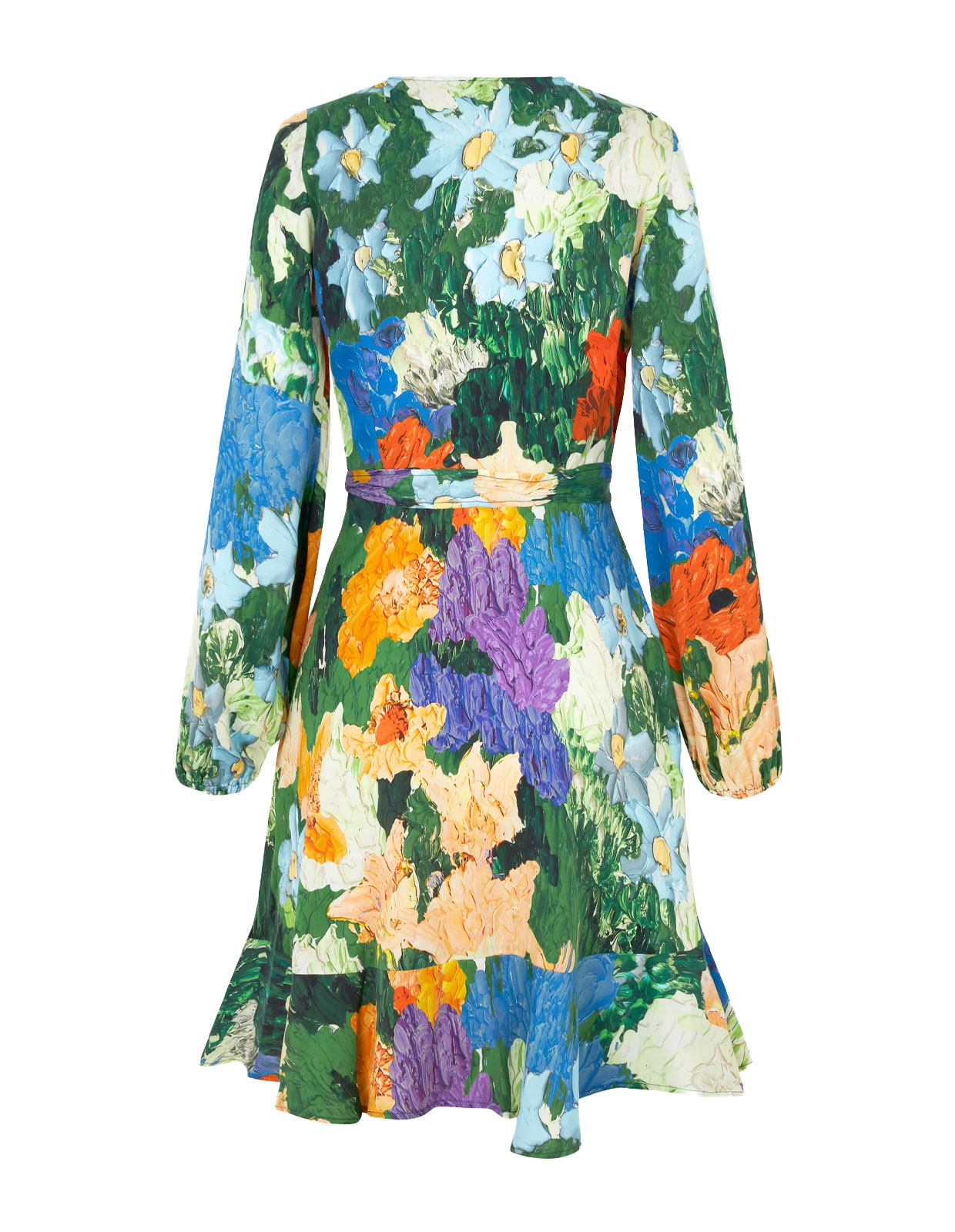Rania Wrap Dress Impressionist Garden