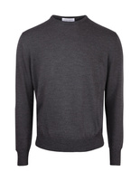 Fashion Fit Crew Neck Merino Pullover Charcoal Stl 50