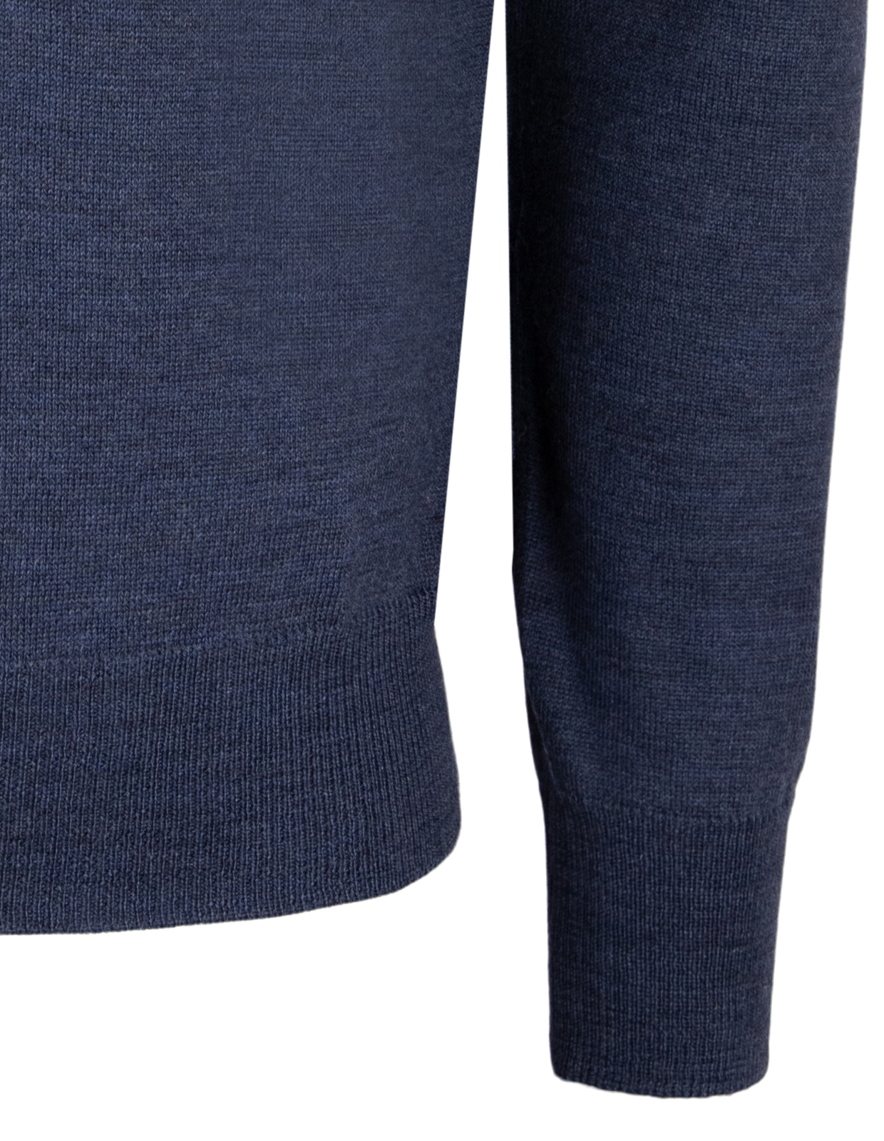 Fashion Fit Crew Neck Merino Pullover Denim Stl 48