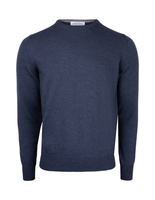 Fashion Fit Crew Neck Merino Pullover Denim