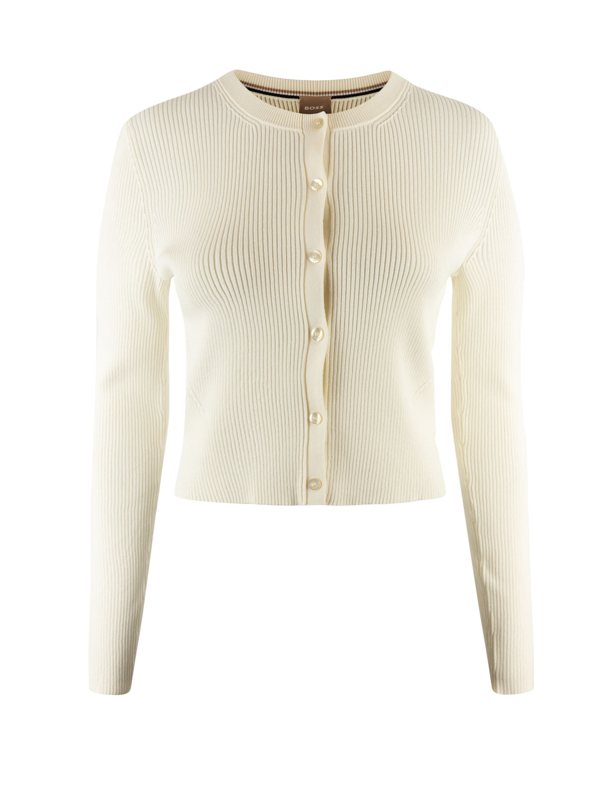 Fahara Short Cardigan Open White
