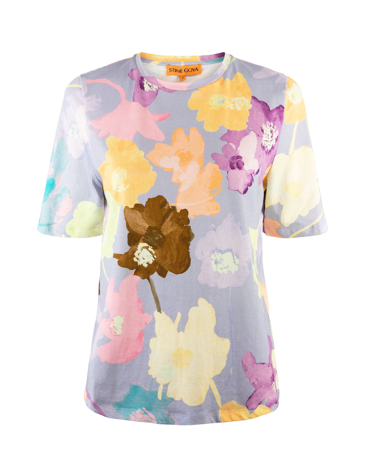 Leonie Printed T-shirt Filigran Flower Blue
