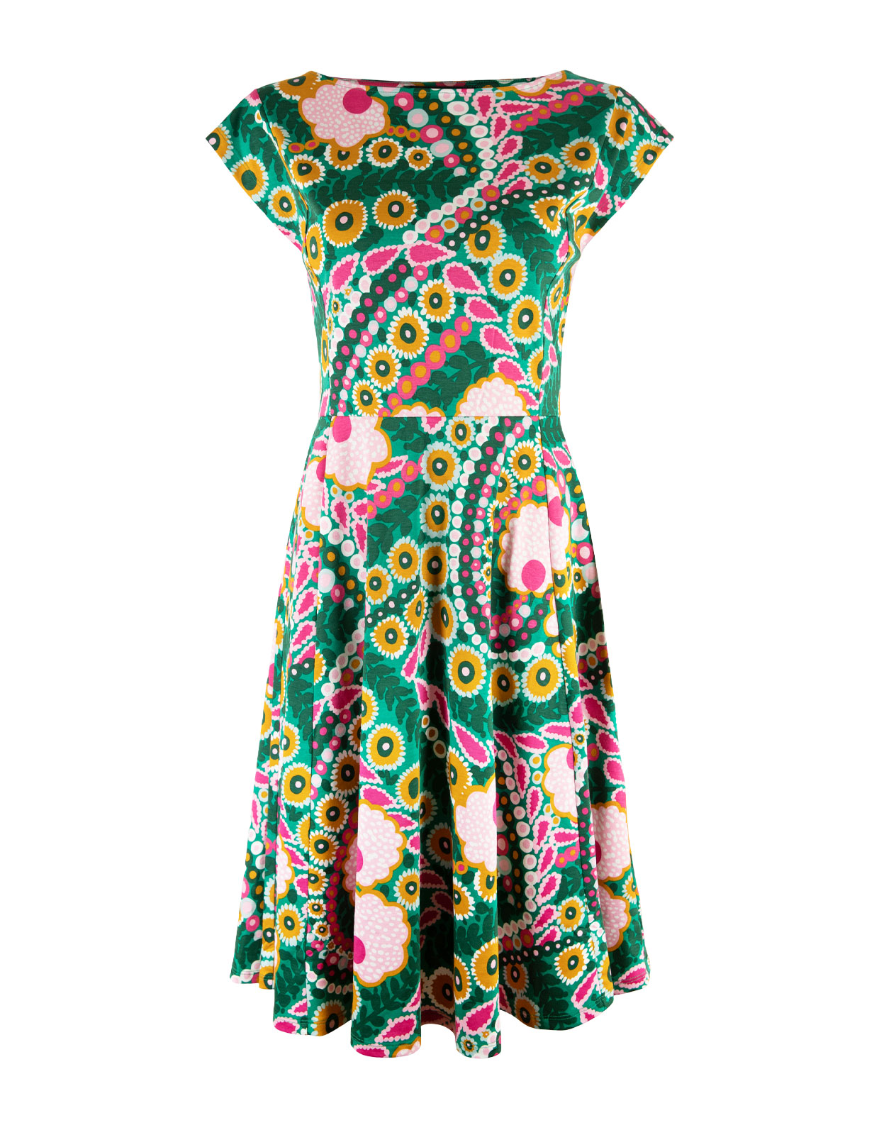 Jesone Jersey Dress Green Pink