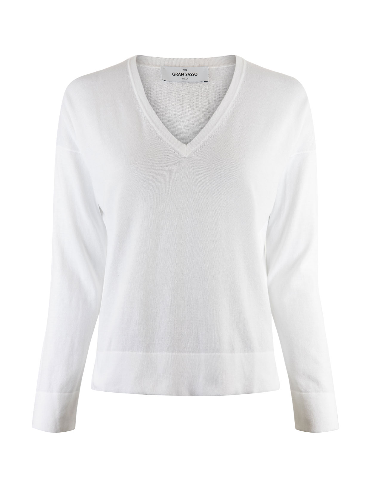 Knitted Top V-Neck White
