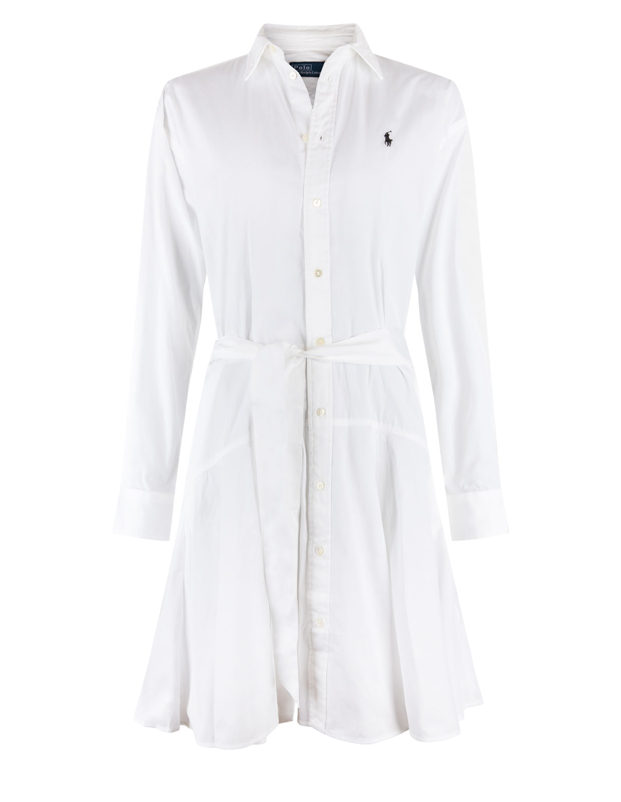 Poplin Shirt Dress White