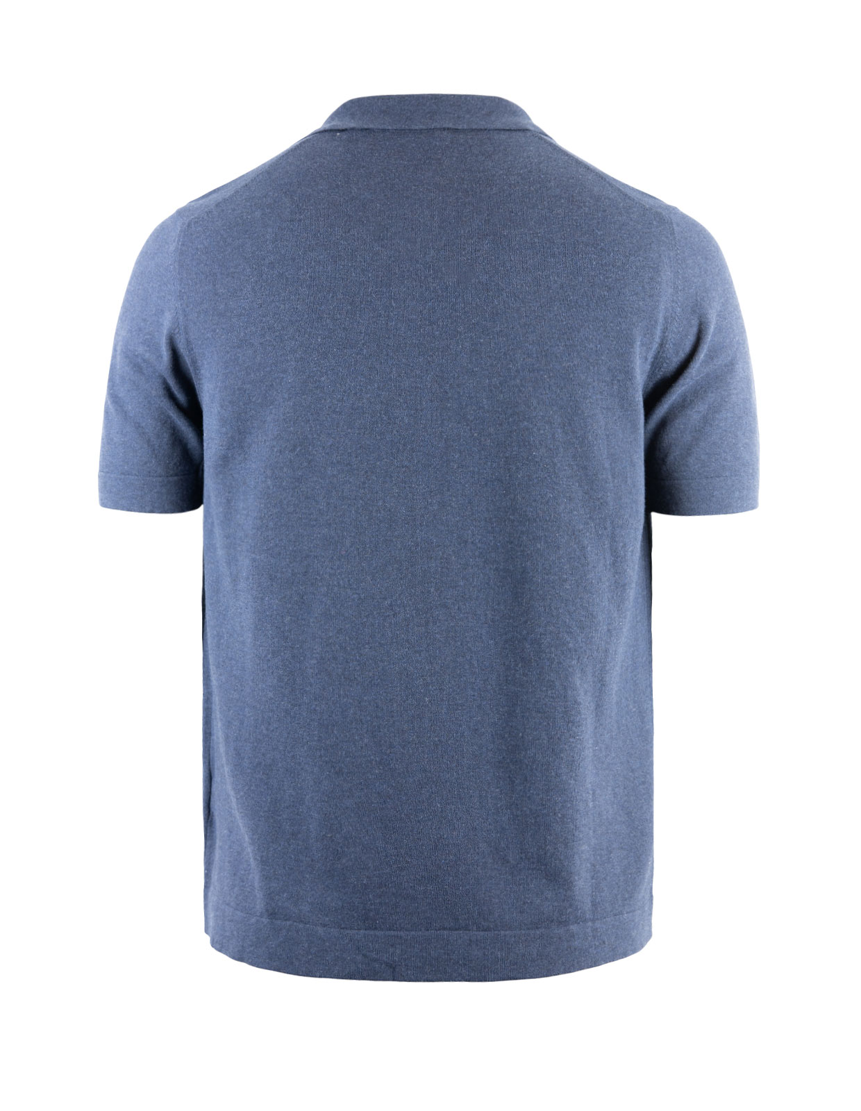 Knitted Resort Shirt Navy Melange