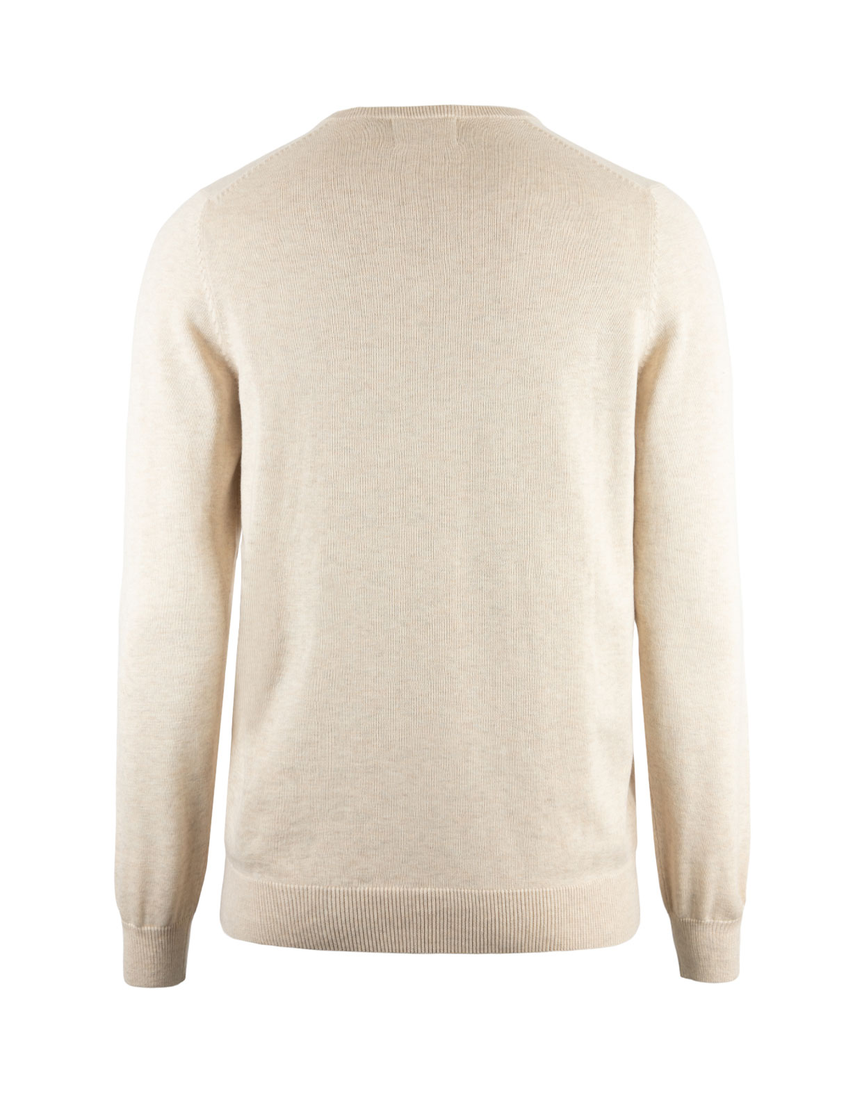 Rothwell Vee Neck Cotton Cashmere Sand