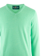 Rothwell Vee Neck Cotton Cashmere Spearmint