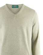 Rothwell Tröja V-ringad Bomull Cashmere Ljusgrön 54