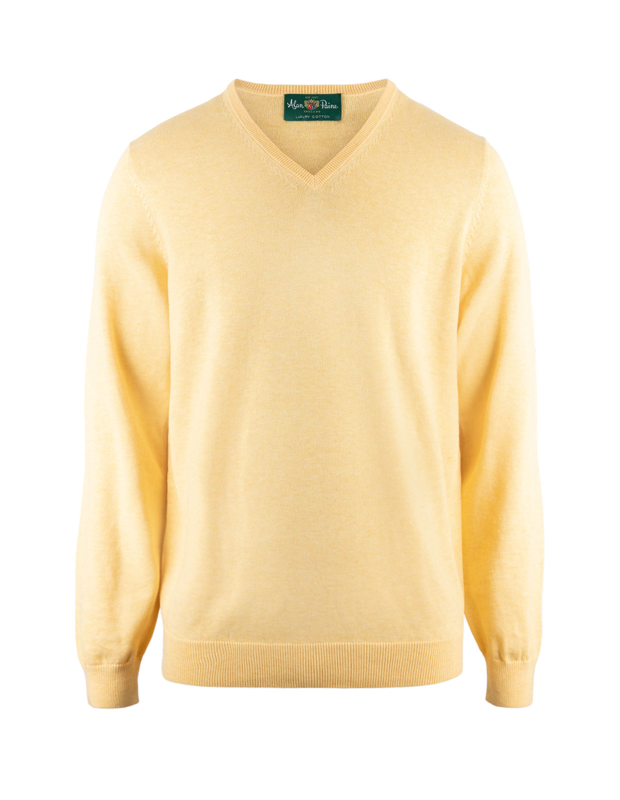 Rothwell Vee Neck Cotton Cashmere Solar