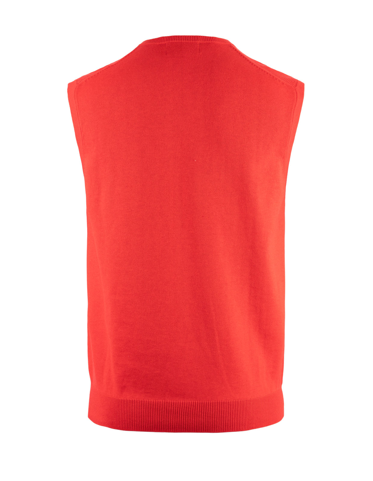 Ellerby Cotton Cashmere Vee Neck Slipover Rosso