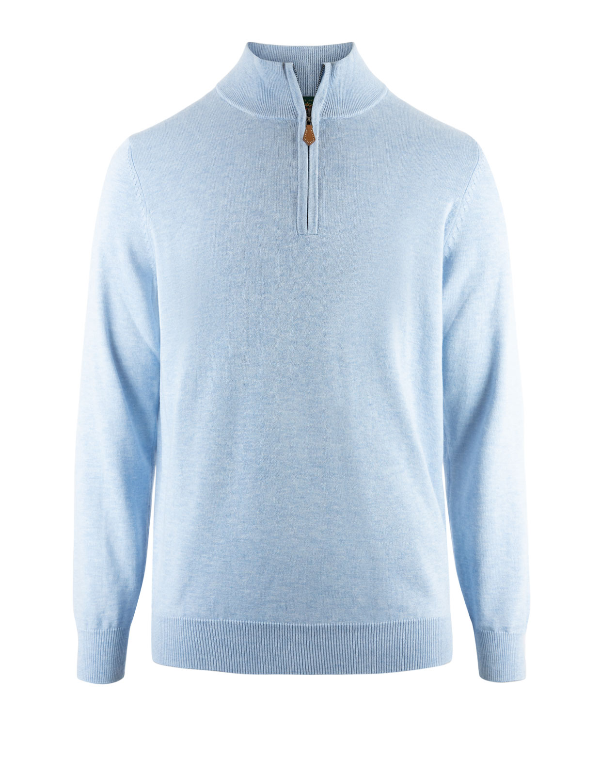 Selhurst Half Zip Bomull/Cashmere Stålblå