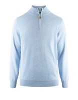 Selhurst Half Zip Bomull/Cashmere Stålblå