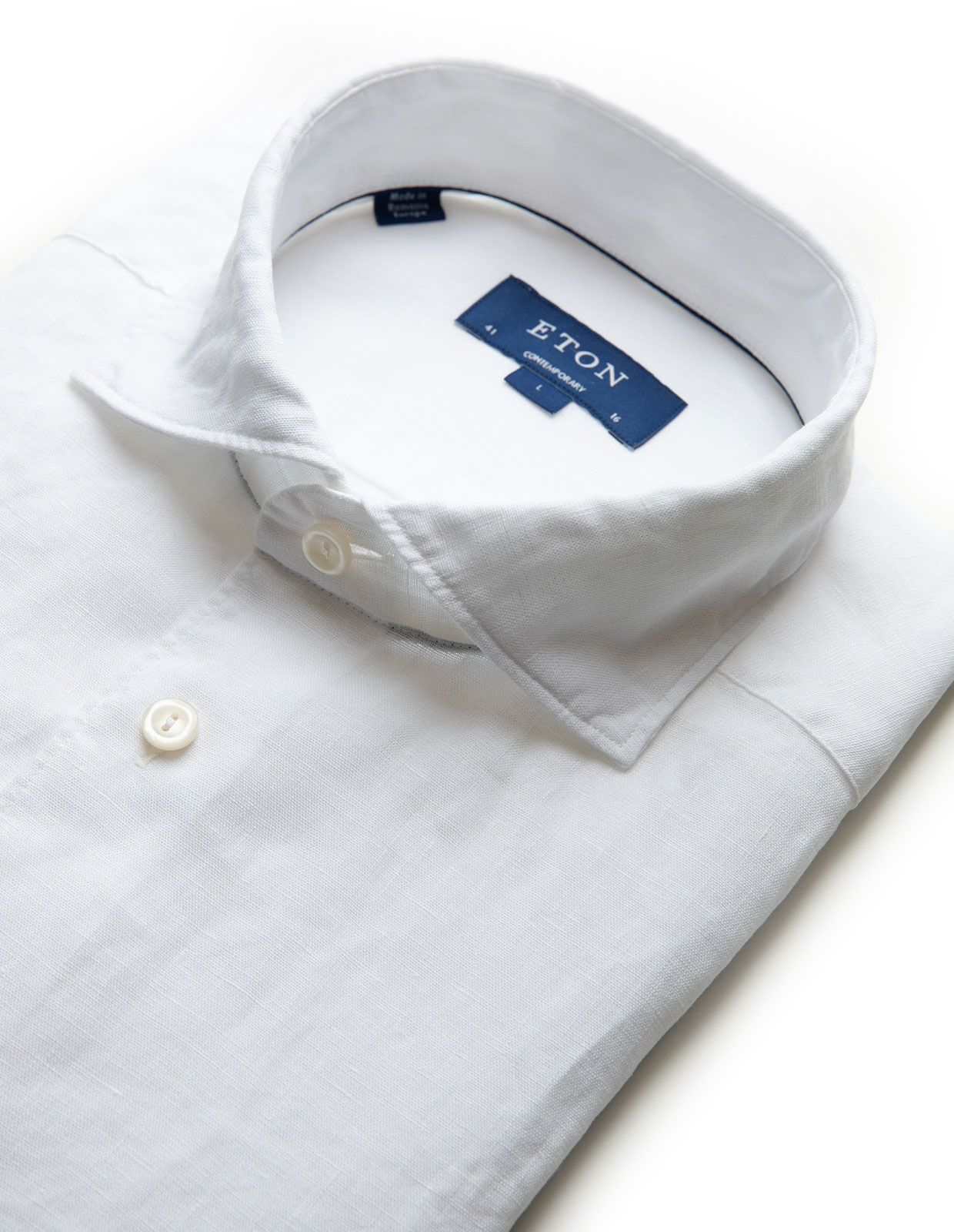 Contemporary Fit Soft Linen Shirt White