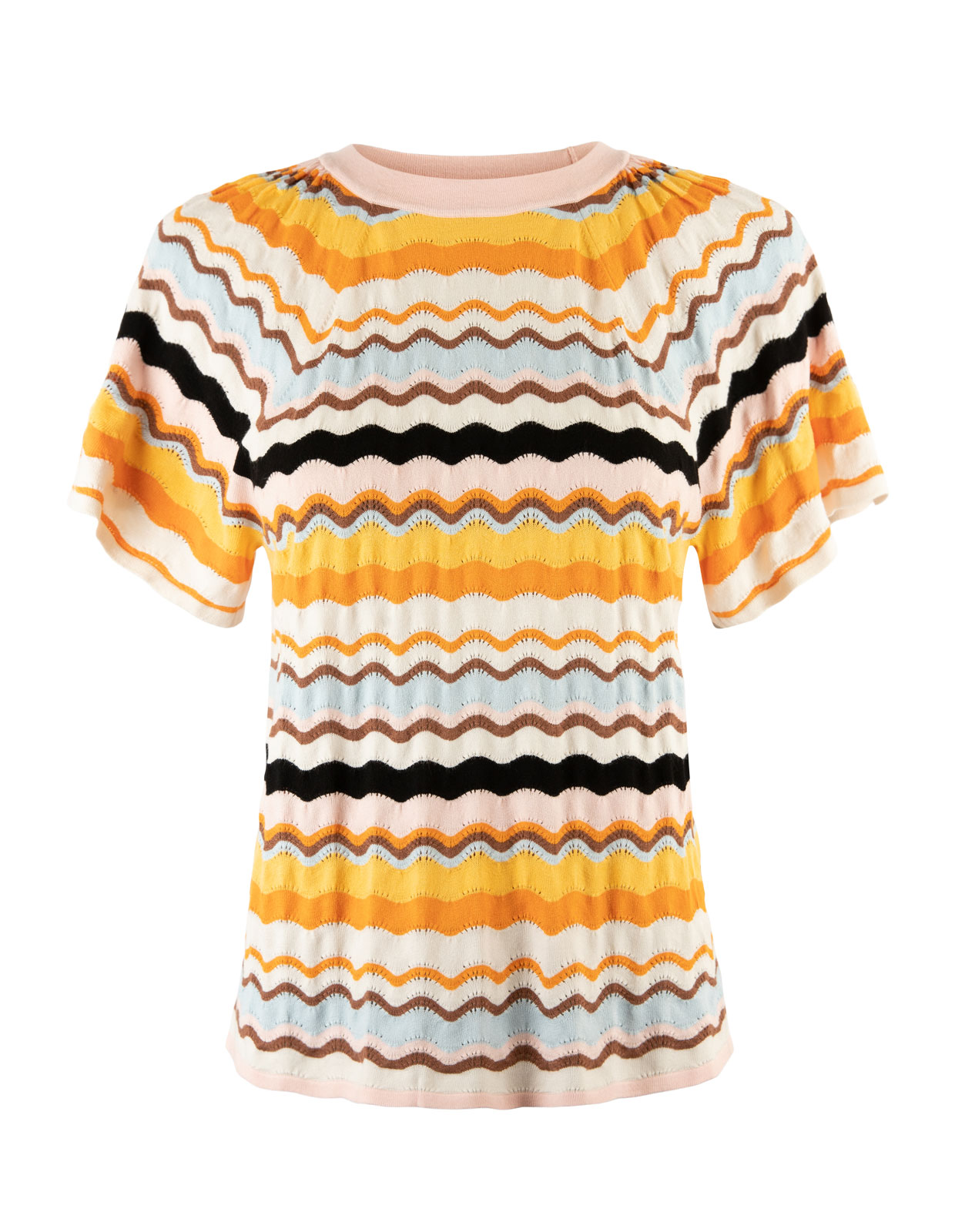 Manuelle Knitted Top Lt Blue