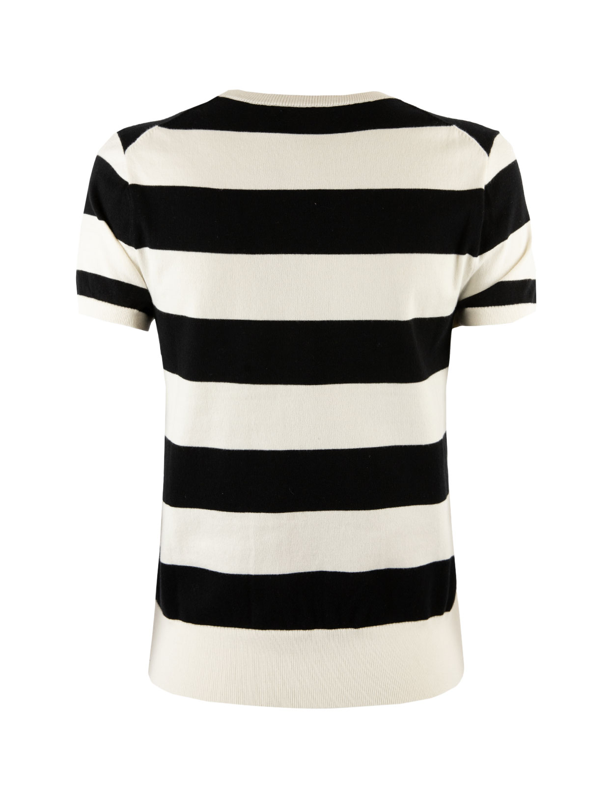 Fine Knitted Top Black White
