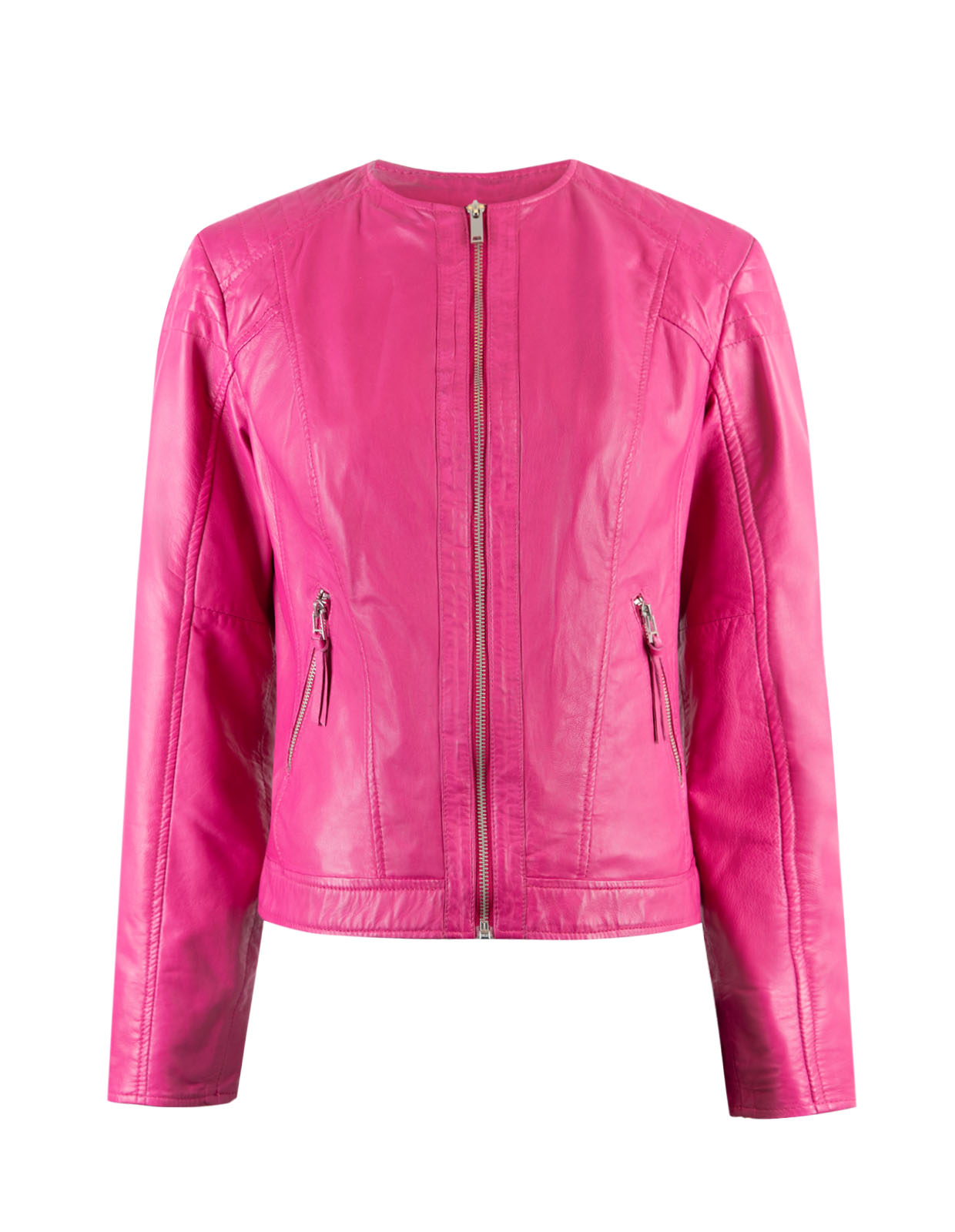 Paula Leather Jacket Pink